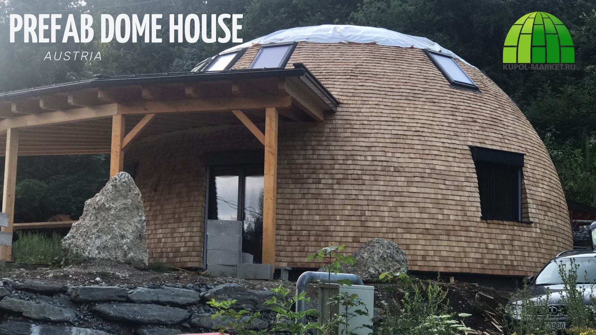 Prefab dome house based on kupol market house kit in Austria
